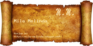 Mile Melinda névjegykártya